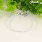 3mm Clear White Opalite Anklet for women.
