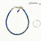 3mm Lapis Lazuli bracelet beside a dime.