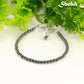 Unisex 3mm Natural Hematite Beaded Bracelet for men/women.