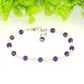 4mm Amethyst Link Anklet with clasp.