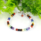 4mm Chakra Gemstone Bracelet with Clasp and a dangle.