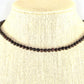 4mm Garnet Crystal Choker Necklace displayed on a bust.