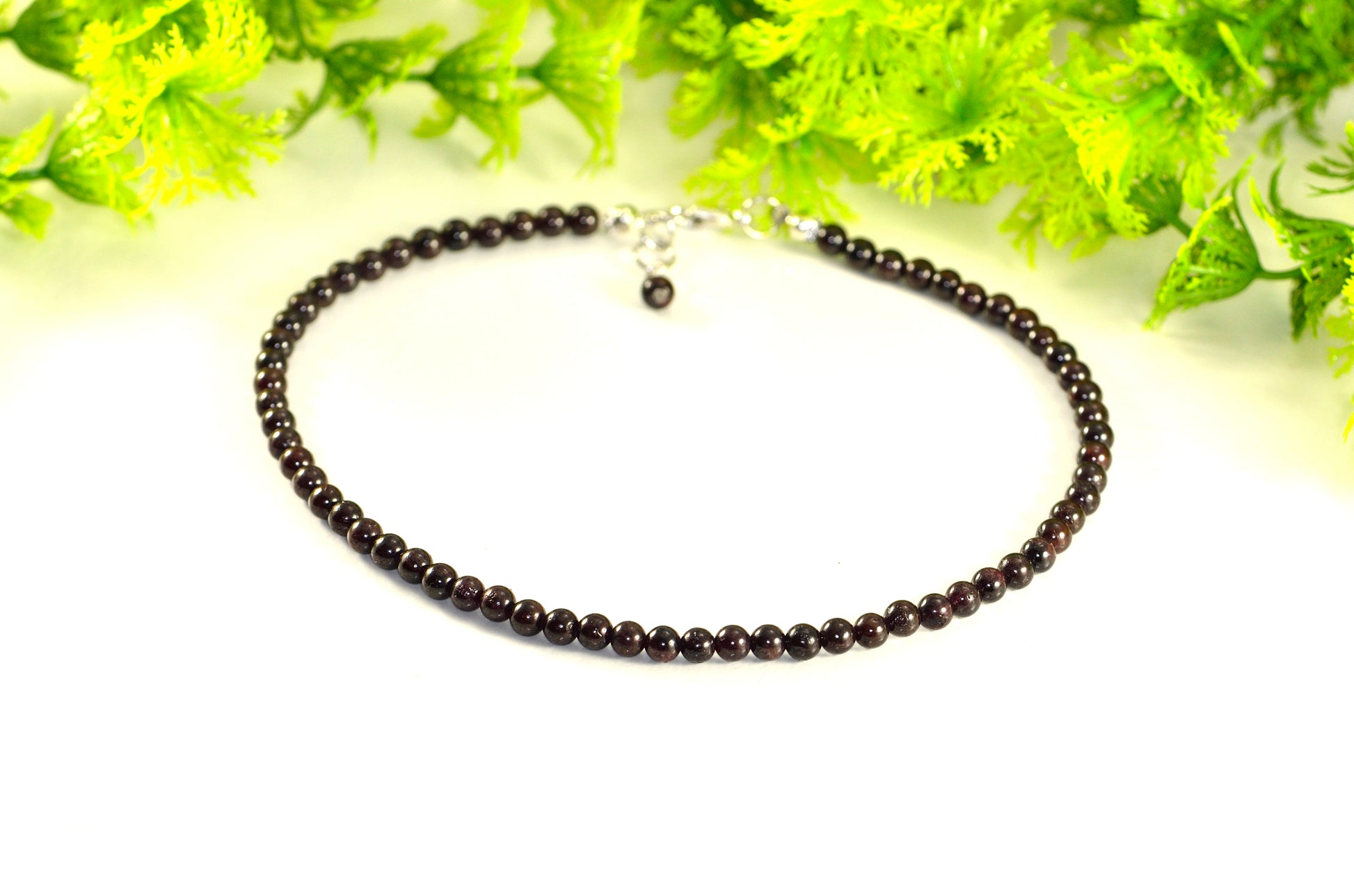 4mm Garnet Crystal Choker Necklace for women.