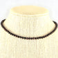 Close up of 4mm Garnet Crystal Choker Necklace.