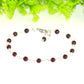 4mm Garnet Link Anklet with clasp.