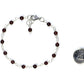 4mm Garnet Link Anklet beside a dime.
