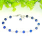 Close up of 4mm Lapis Lazuli Link Chain Anklet.