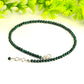 4mm Natural Malachite Choker Necklace with clasp and a cute little dangle.