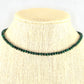 Close up of 4mm Natural Malachite Choker Necklace.