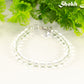 6mm Clear Quartz Beaded Anklet for women.