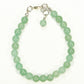 Top view of 6mm Green Aventurine Anklet.
