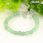 Close up of 6mm Green Aventurine Beaded Bracelet.