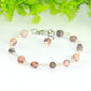 6mm Pink Zebra Jasper Link Bracelet with clasp.