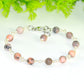 Close up of 6mm Pink Zebra Jasper Link Bracelet.