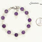 8mm Amethyst Link Chain Anklet beside a dime.