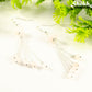 Cascading Rose Quartz Crystal Drop Earrings for women.