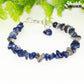 Natural Sodalite Chip Bracelet with clasp and a dangle.