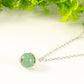 12mm Green Aventurine Pendant Necklace.