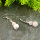 Small Rose Quartz Earrings.
