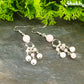 Statement Rose Quartz Chandelier Earrings.