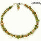 Top view of Natural Unakite Crystal Chip Choker Necklace