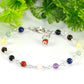 4mm Chakra Gemstone Link Bracelet with Clasp