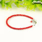4mm Natural Red Coral Bracelet with Clasp.