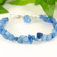 Natural Blue Quartzite Crystal Chip Bracelet.
