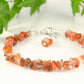 Natural Carnelian Crystal Chip Bracelet.