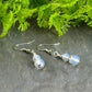 Close u of Small Opalite Crystal Earrings.
