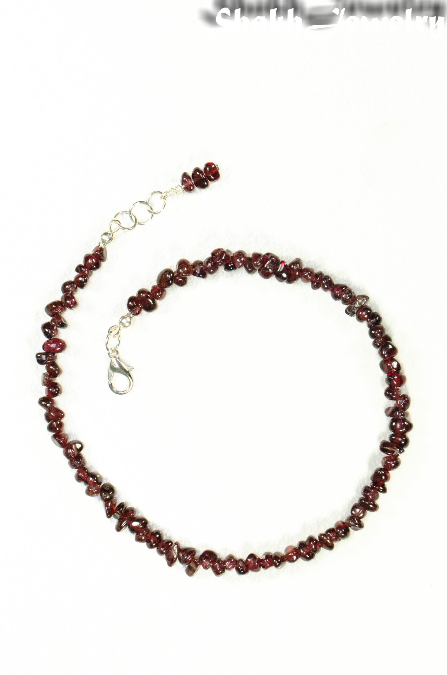 Natural Garnet Crystal Chip Choker Necklace