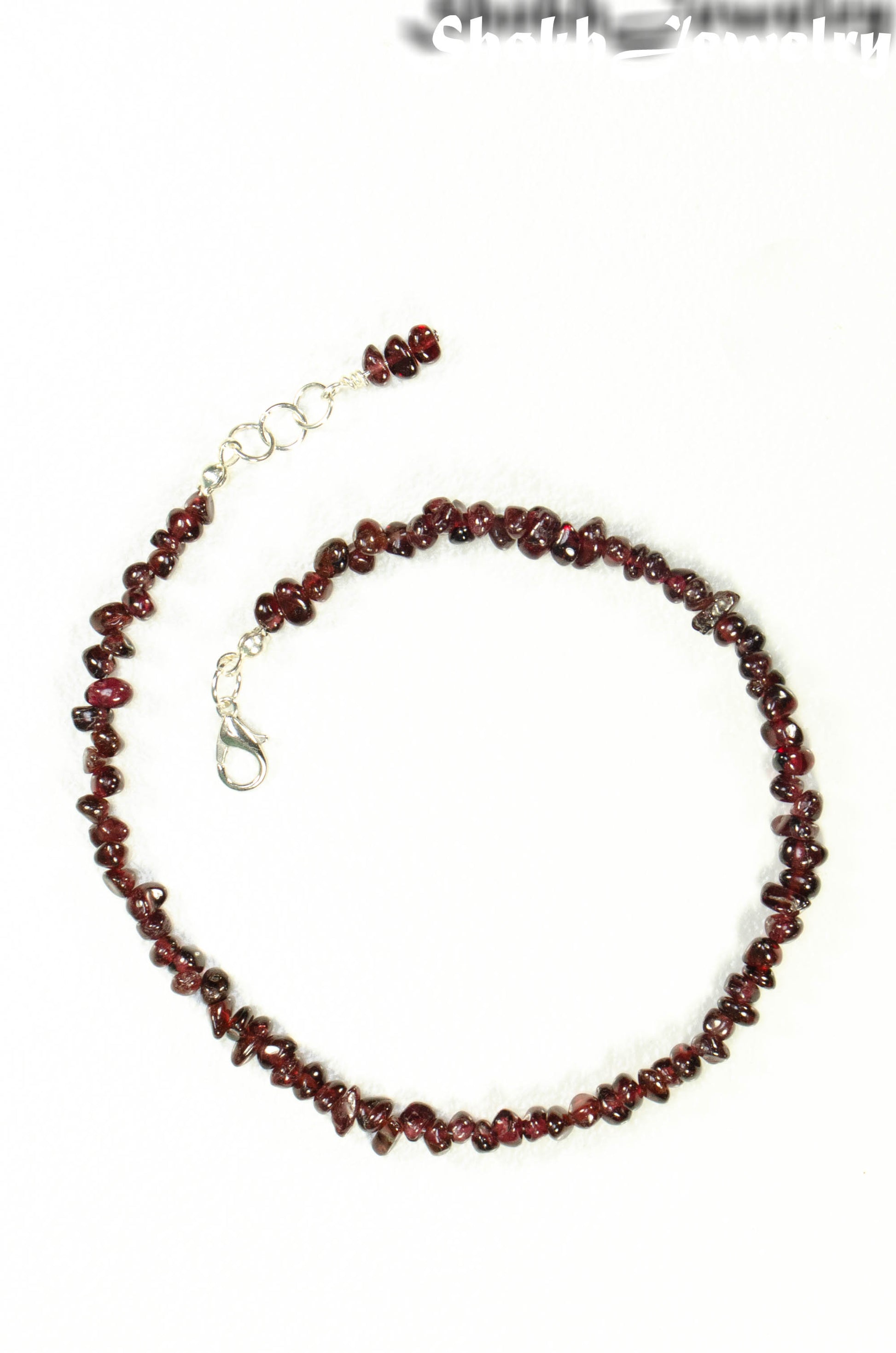 Natural Garnet Crystal Chip Choker Necklace
